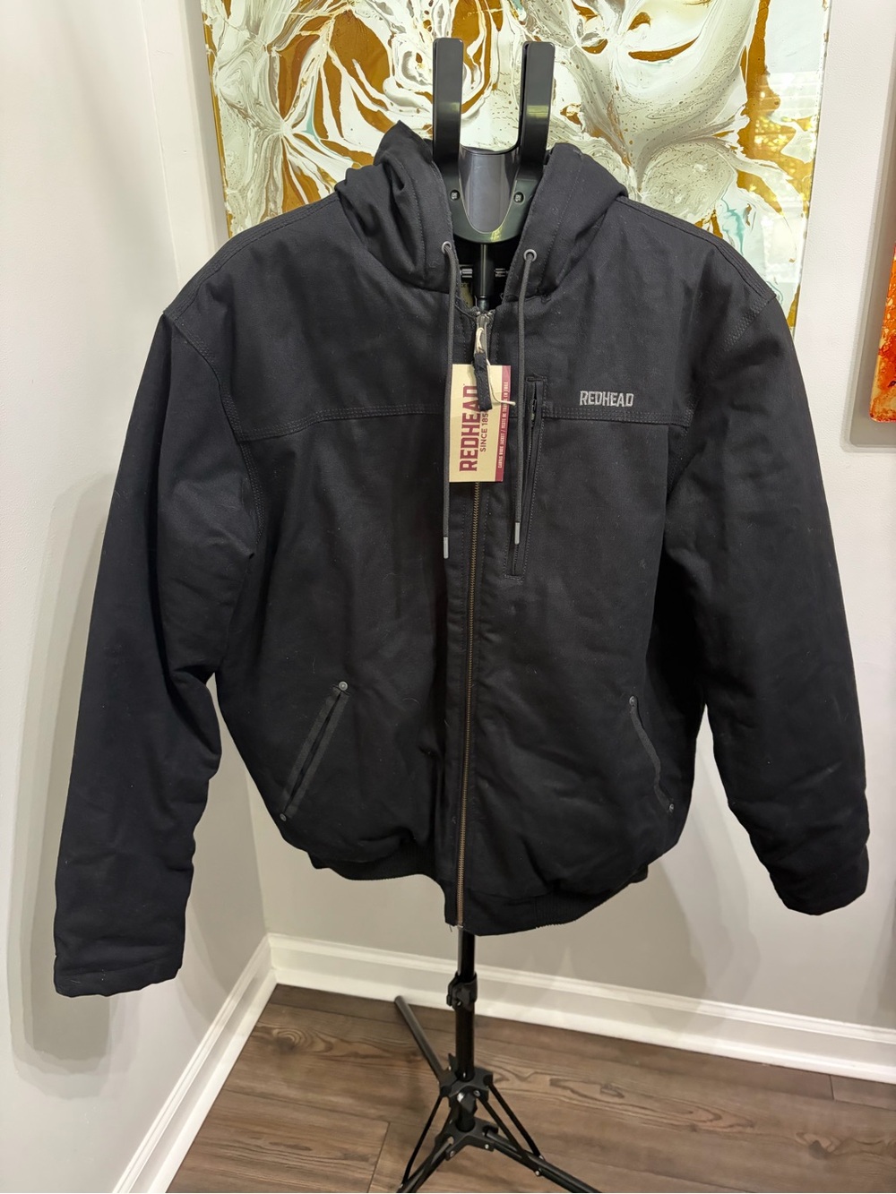 RedHead Men’s Black Hooded  Work Jacket